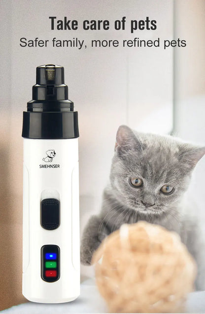 Broyeur à ongles pour animaux de compagnie rechargeable par USB 