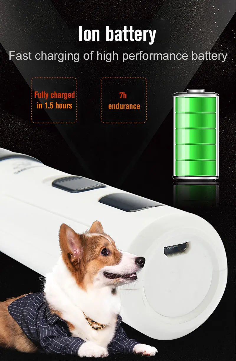 Broyeur à ongles pour animaux de compagnie rechargeable par USB 