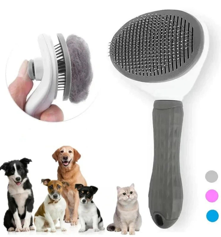 Brosse autonettoyante pour animaux de compagnie