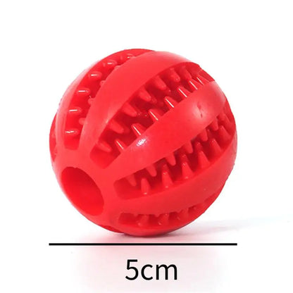 Dog Food Ball Toy - Interactive Rubber Chew Ball for Puppies, Small & Large Dogs